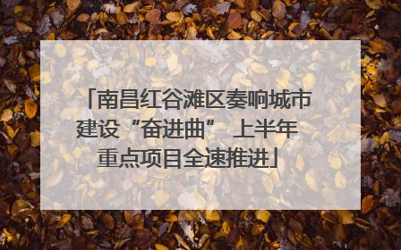 南昌红谷滩区奏响城市建设“奋进曲” 上半年重点项目全速推进